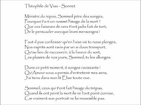 Viau (Théophile de) : SONNET - Ministre du repos, Sommeil père des songes, @PoemeMinute