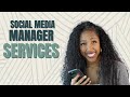 Services to offer as a social media manager