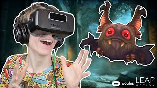 VIRTUAL REALITY PETTING SIMULATOR | Bat Touch VR (Oculus Rift DK2 + Leap Motion)