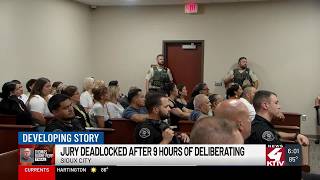 Jury deadlocked after 9 hours of deliberating