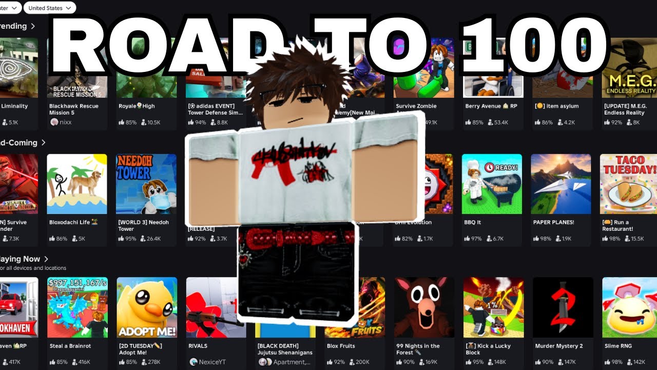 Roblox Rood ROBLOX ROAD TO 100! - YouTube