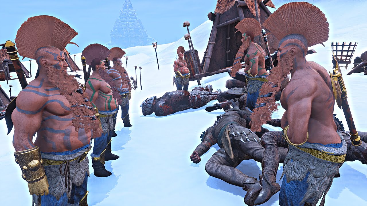 Slayers VS Barbarian Tribe - Conan Exiles Cinematic Battle