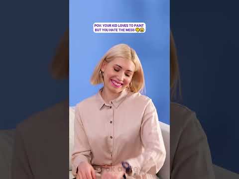 The best hack for messy play time 🧒🧼 #parenthacks #useful