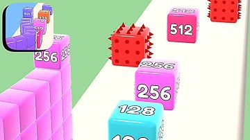 Cube Run 2048 ​- All Levels Gameplay Android,ios (Part 3)
