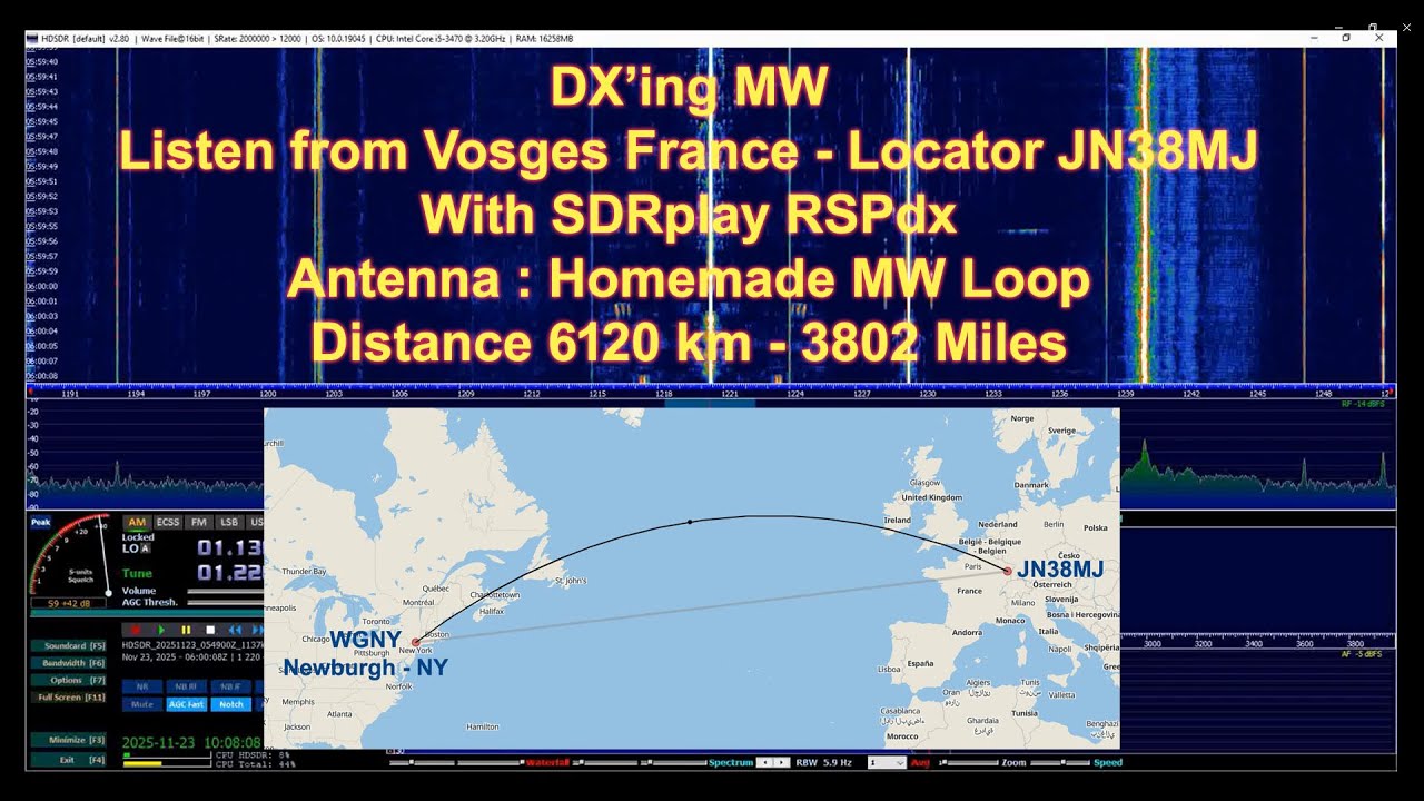 WGNY Fox Sports - Newburgh - NY - 1220 Khz - DX MW transatlantique from France