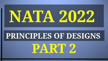 PRINCIPLES OF DESIGN | NATA2022 | PART 2 | #nata2022