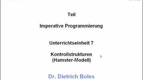 UE7-Kontrollstrukturen [-1- Einleitung]