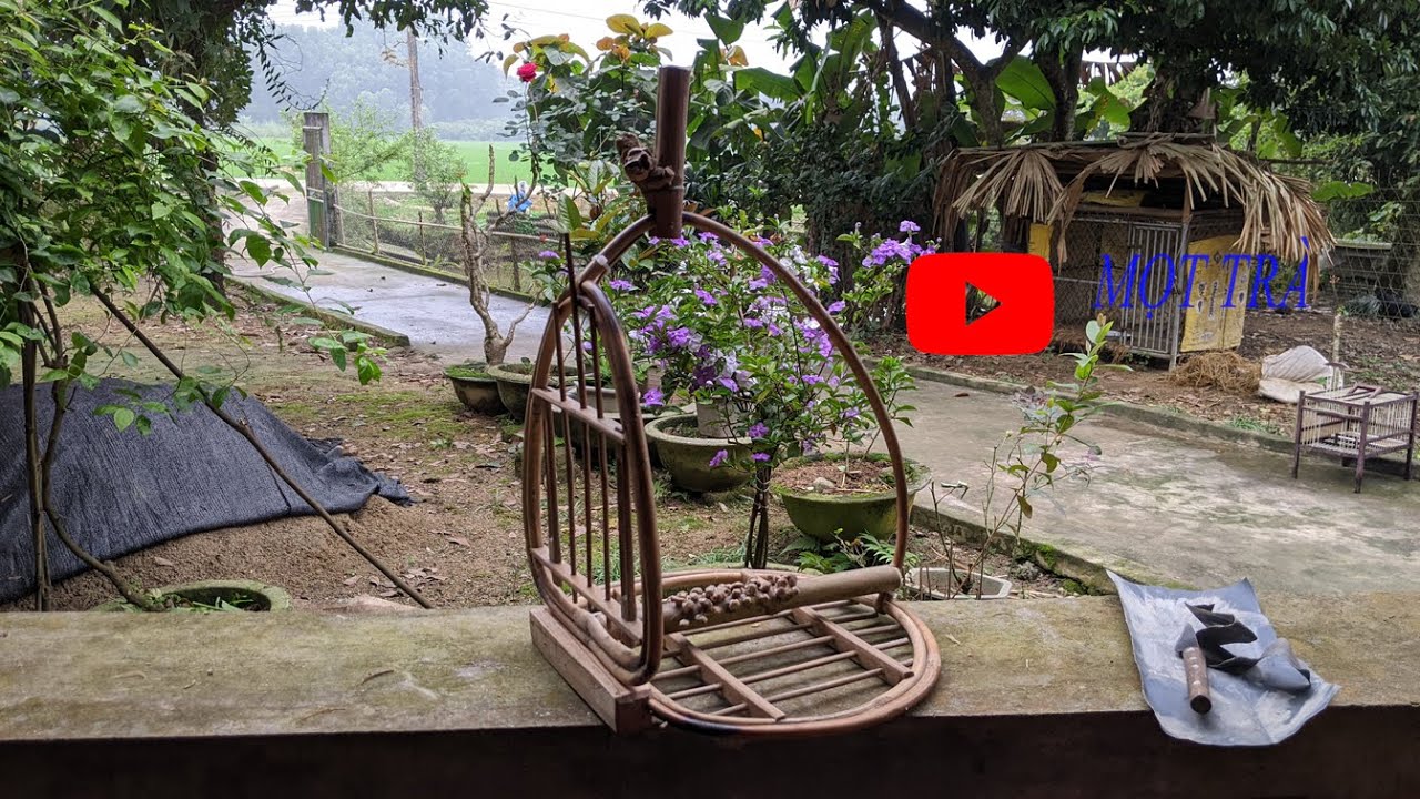 Làm lồng chim cu gáy (cover lồng quả đào ) making bird cage. P1