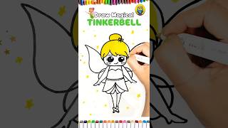 MAGIC of TINKERBELL🧚🧚 #learncolors #viralshorts #draweasy  #learntodraw #disneydrawing #tinkerbell