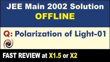 JEE Main 2002 Physics Solutions | Polarization of Light-01