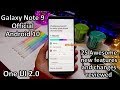 Galaxy Note 9 Official Android 10 update 25 NEW awesome features and changes One UI 2.0