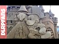 Building Disney Sand Sculptures on the Beach