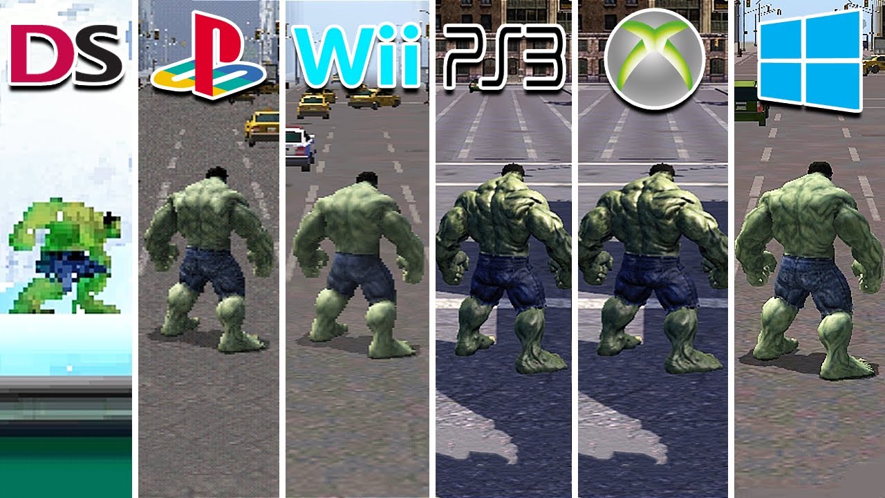 baai Document Politiek The Incredible Hulk (2008) DS vs PS2 vs Wii vs PS3 vs XBOX 360 vs PC (Which  One is Better?) - YouTube