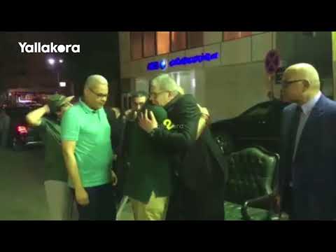 أسامة حسني وفضل وعبد الغني في عزاء والد زوجة أحمد شوبير