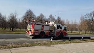 FDNY Engine 303 Arriving On Scene Of A 2nd Alarm Brush Fire In Pelham Bay Park, Bronx