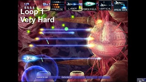(PS2) Gradius V Loop1 VeryHard(Type1/Laser/ForceField/Vertical/SpreadBomb)No Death Run