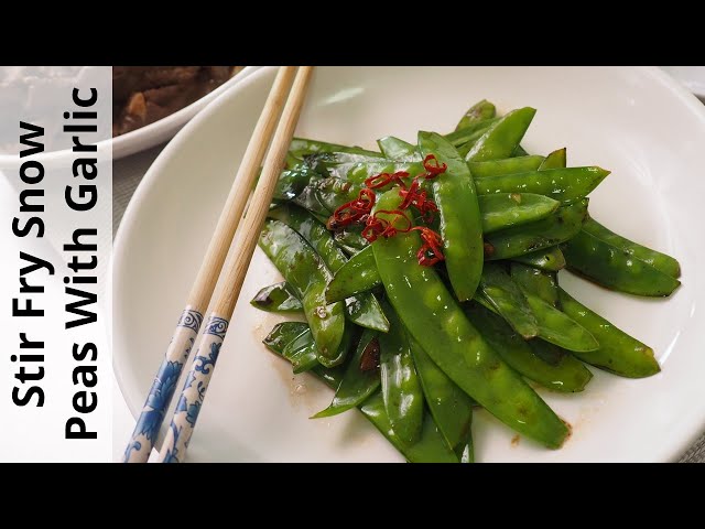 Snow Peas With Garlic And Soy Sauce in 2 Minutes | Enhance & Compliment The Sweetness Of Snow Peas class=