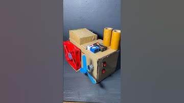 1 Science project item made with cardboard cooling fan DC motor AA battery #shorts