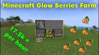 Minecraft Glow Berries Farm - 17,500+ Per Hour - Simple and Efficient - 1.17