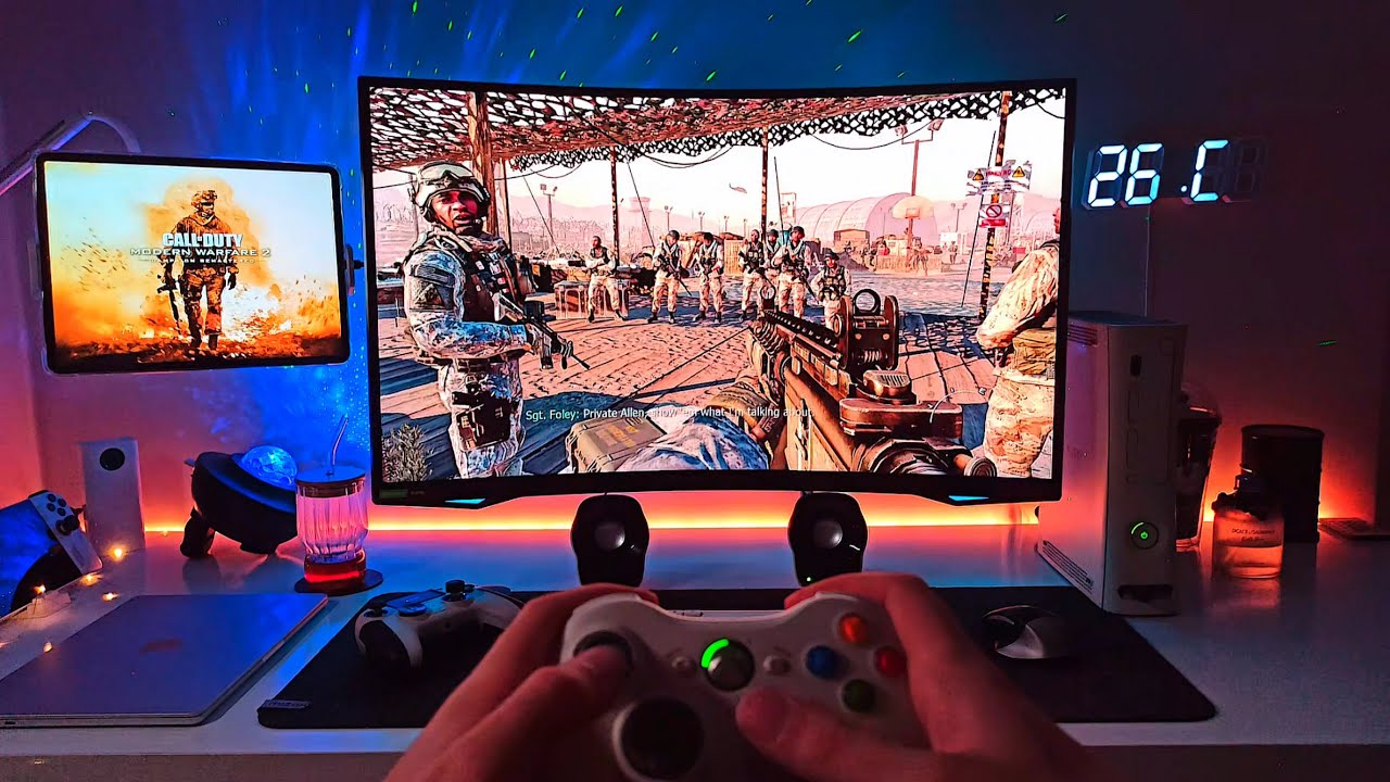 Call of Duty Modern Warfare 2009 in 240hz Curve Monitor ( POV ) XBOX ...