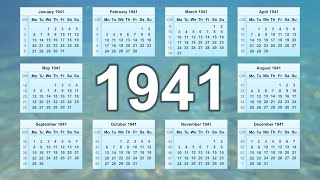 1941 Calendar