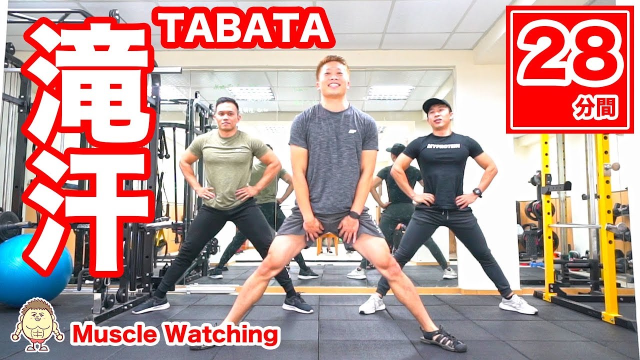 【28分】滝汗TABATA強度MAX f.t.CYFIT兆佑 and 健人蓋伊 | Muscle Watching in Taiwan