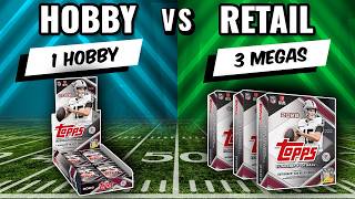 ROOKIE QB HIT!!🚨HOBBY VS RETAIL🚨2026 TOPPS FLAGSHIP FOOTBALL HOBBY BOX VS MEGA BOXES