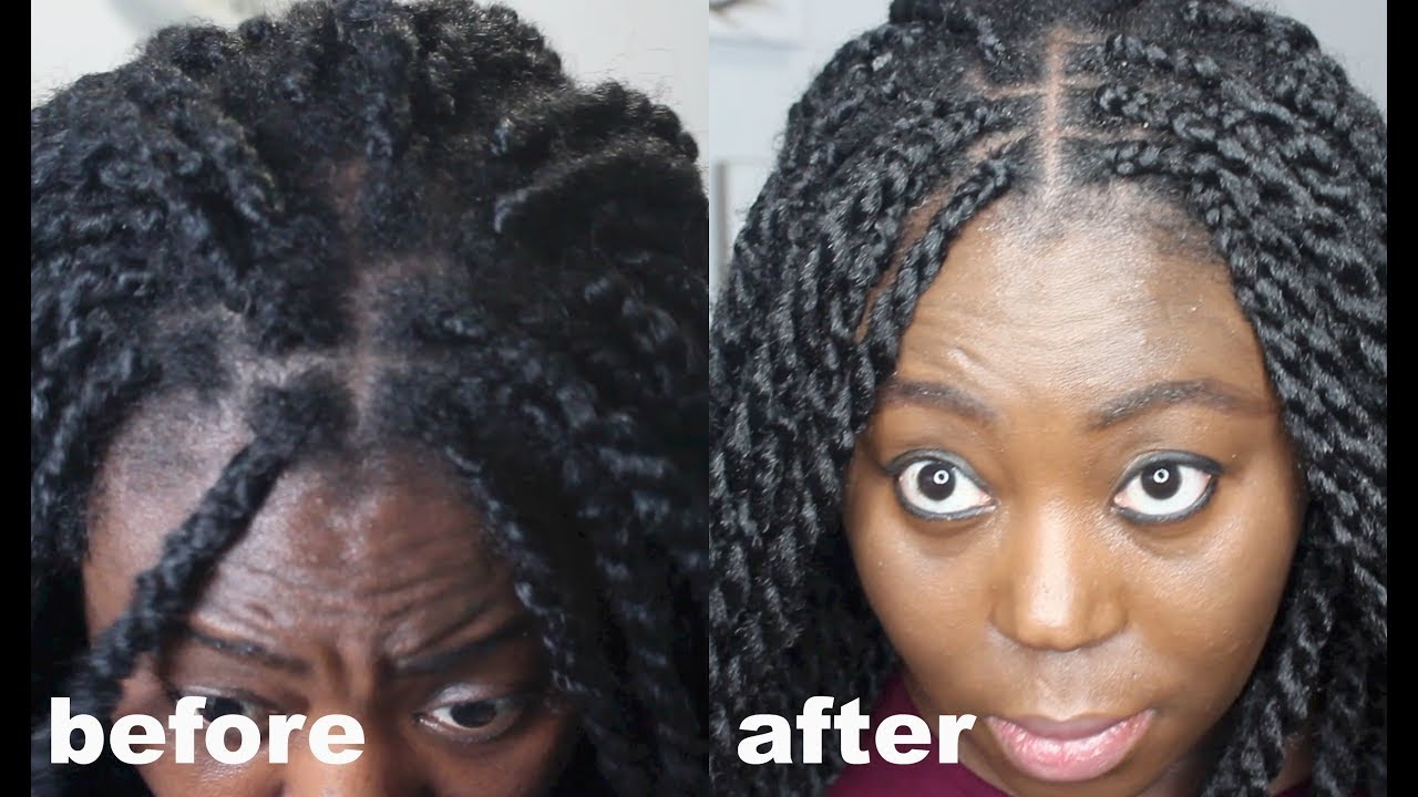  How to retouch/refresh Old Frizzy Twists or Braids. - YouTube