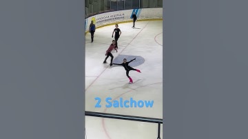 Double Salchow #figureskating #iceskating #salchow #jumping #shorts #sisters