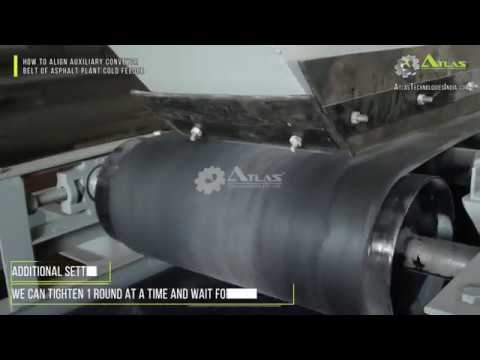 How to align auxiliary conveyor belt of asphalt plant cold