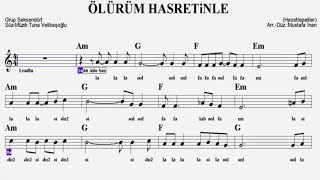 ÖLÜRÜM HASRETİNLE--Am--:Guitar,Keyboard,Flute,Violin,Melodica,Ukulele,Recorder. Resimi