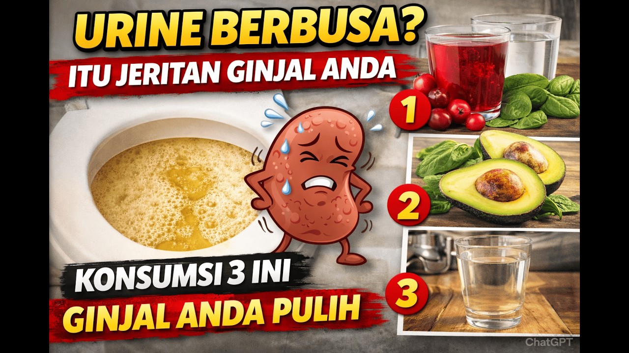 Kencing Berbusa Tanda Ginjal Rusak! Atasi Dengan 3 Makanan Ini, Ginjal Sehat Lagi | Kesehatan Lansia