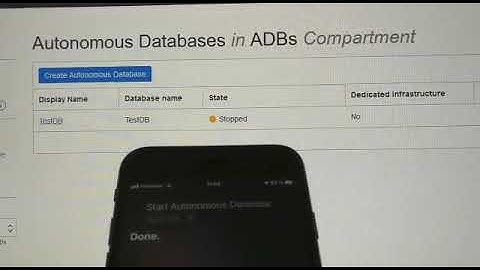 Start Oracle Autonomous Database using Siri