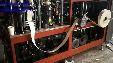 High Speed Paper Cup Machine running 85 pcs each min with Ultrasonic heater system for Russia client