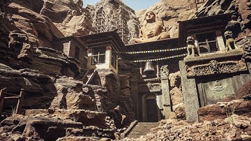 Temple Environment ‪Render with Unreal Engine 4.25  all raytrace