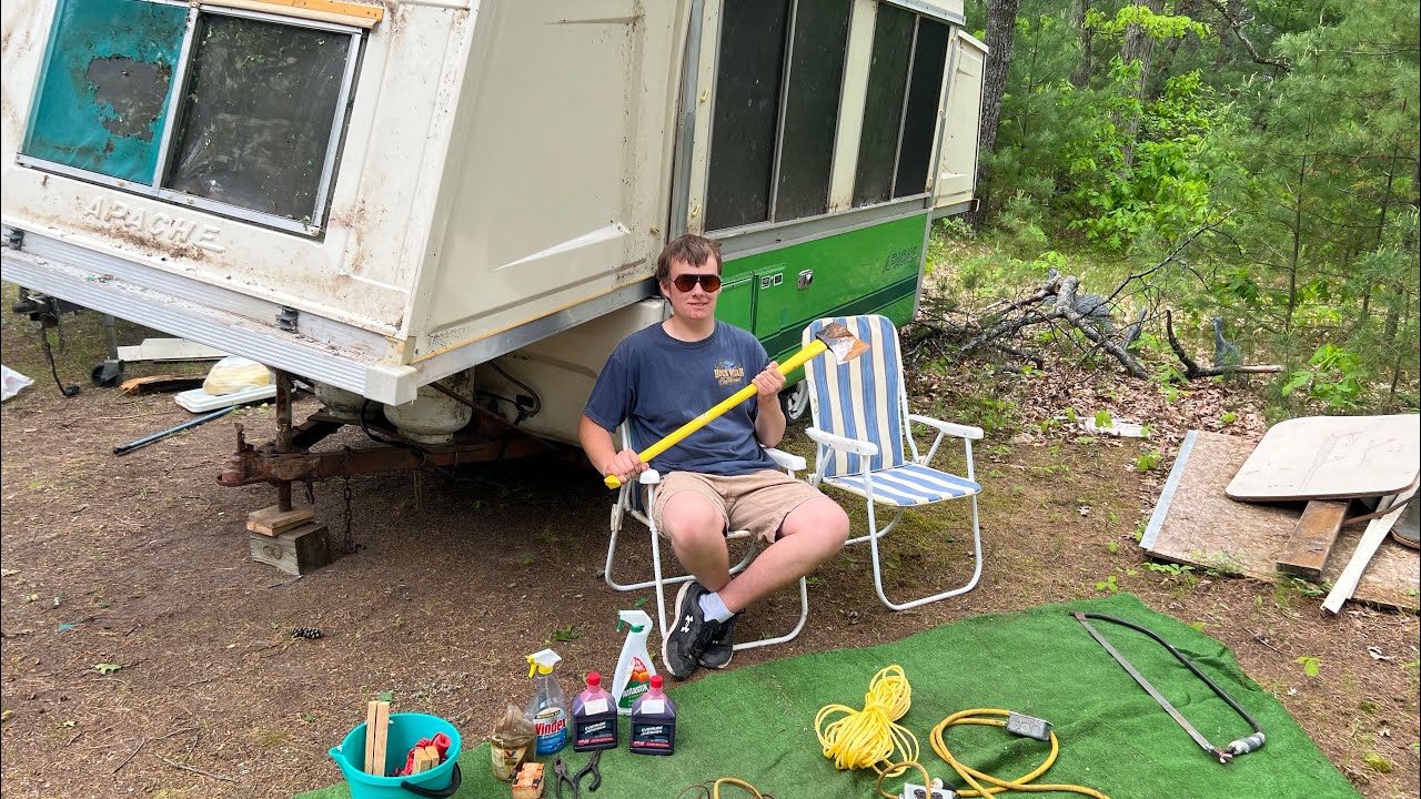 Hidden Treasures Found In A Free Apache Pop Up Camper!