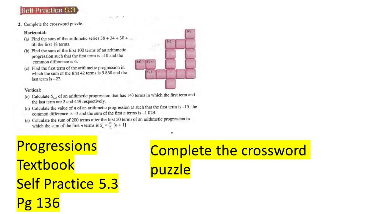 Do the crossword puzzle 5