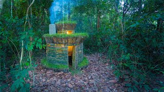 Girl Living Off Grid, Build The Most Beautiful Bamboo Villa in the Wild, Girl Solo Bushcraft