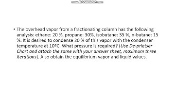 Examples of Flash operations Calculations using Depriester Chart