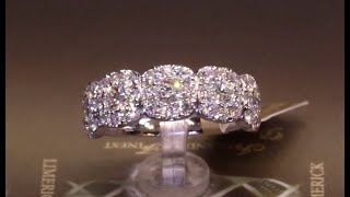 #94886 | T1.72ct | Round Brilliant Five Cushion Halo Right Hand Ring | Set in 18ct White Gold