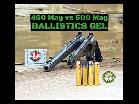 460 S&W Magnum Vs 500 S&W Magnum (Ballistics Gel). 