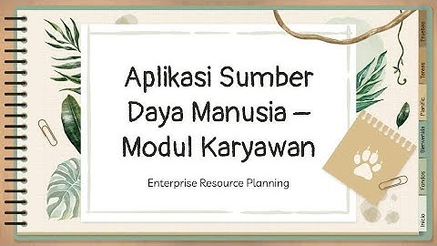 IMPLEMENTASI ERP MENGGUNAKAN ODOO - MODUL EMPLOYEES