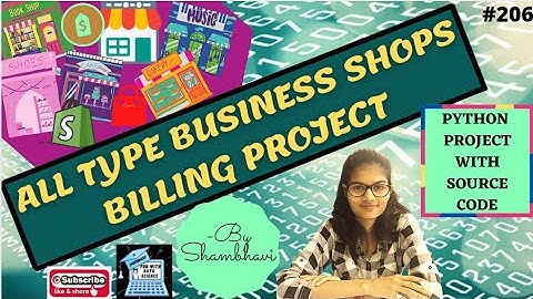 All type business shops billing python project | python project for cv | python | billing project