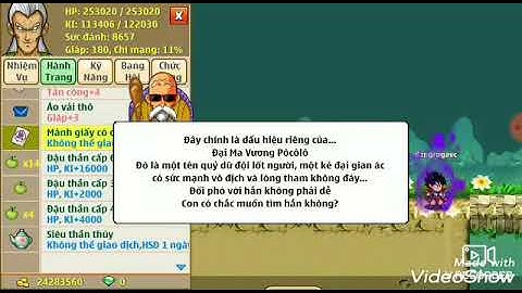 Test map đại vương picolo → Ngọc Rồng Online