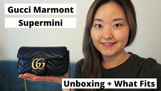 Gucci Marmont Supermini Unboxing! | What Fits