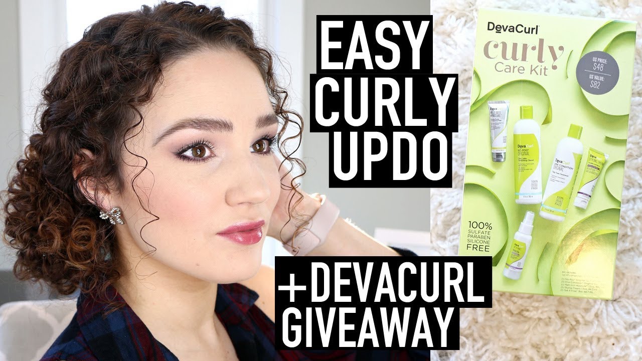 Quick Messy Bun Curly Hair Tutorial