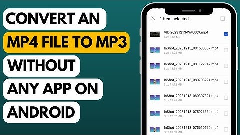 How to Convert an Mp4 file to Mp3 Without any Application on Android (2023)