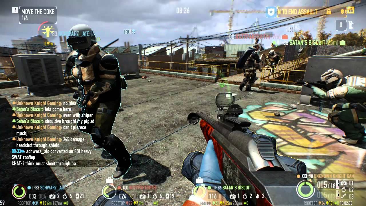 Payday 2 New GenSec Elite Neville Winters and his Vivinite shield squad