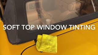 Soft window tinting on a convertible TVR Tasmin / 280i / Wedge screenshot 2