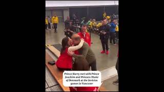 Prince Harry met with Prince Joachim and Princess Marie of Denmark at the Invictus games